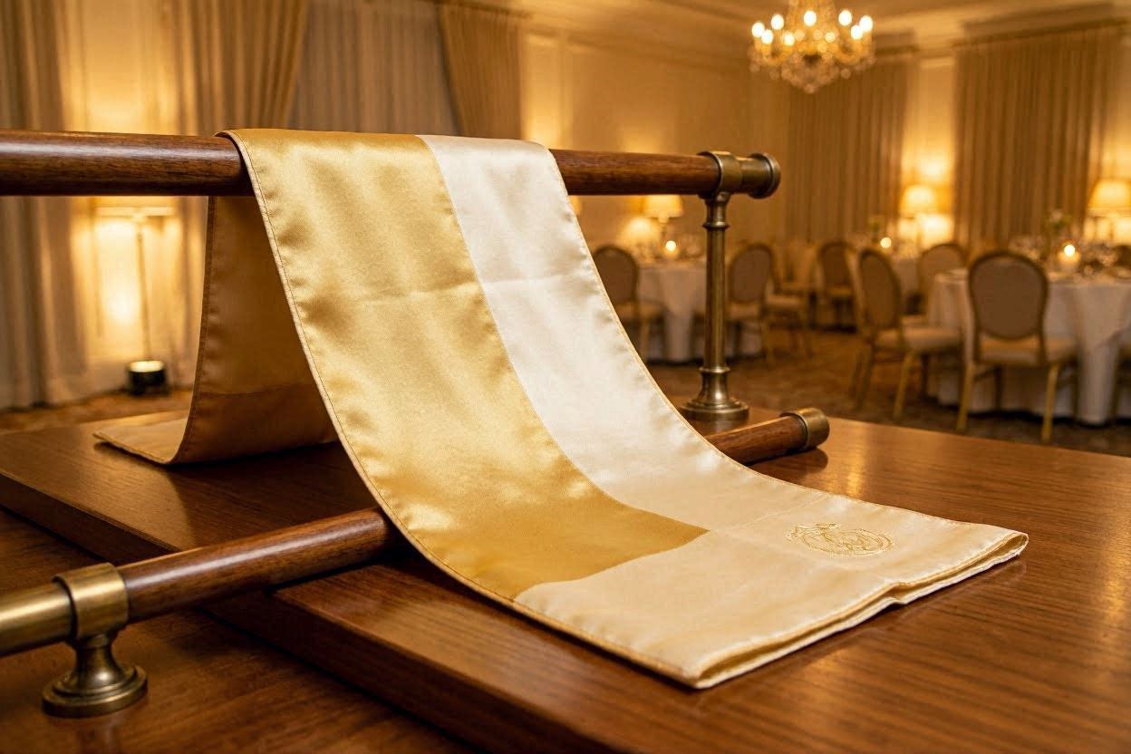 Silk Stole — Embroidered