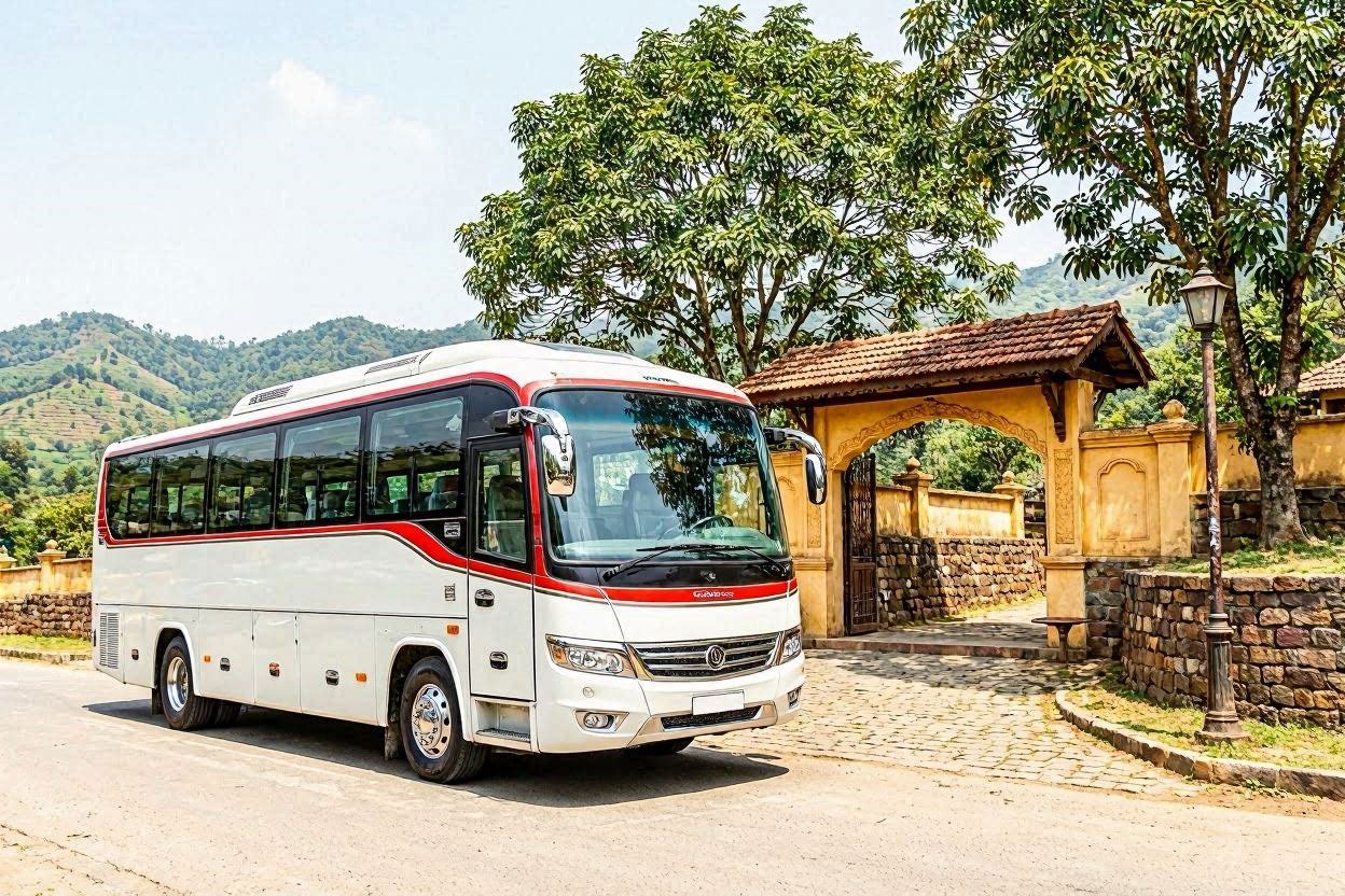Modern AC seater coach for group picnic